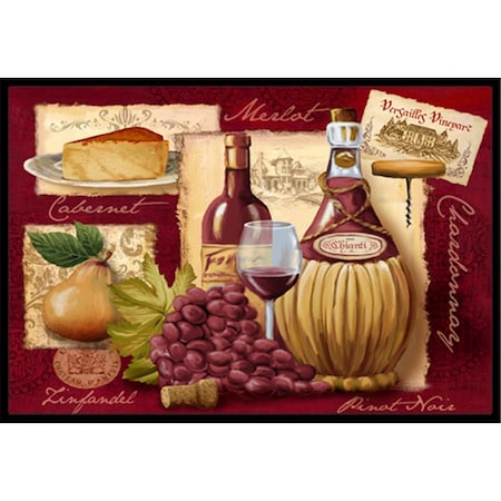 Wine And Cheese Indoor & Outdoor Mat, 24 X 36 In.